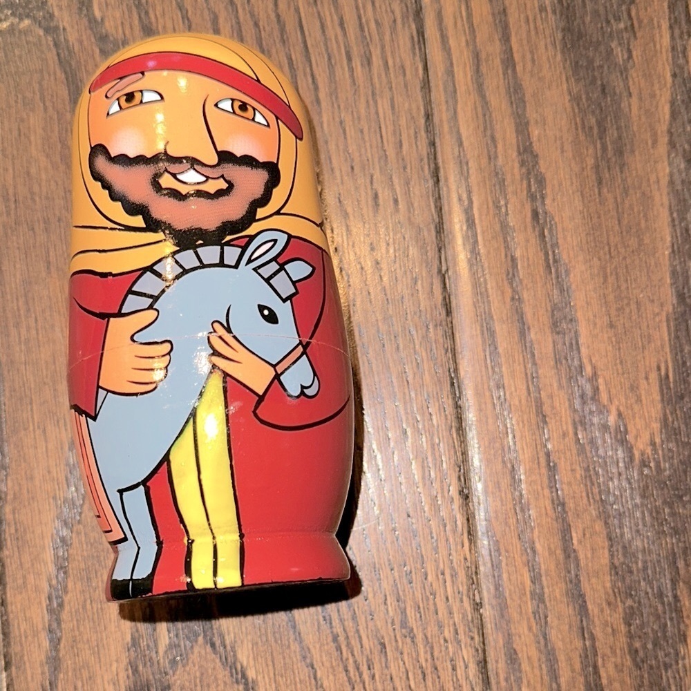 Bits and pieces Colorful Christian Nesting Doll set - Jesus, Mary, 3 wise men